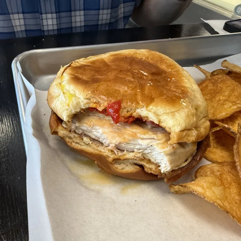 Mayflower roasted turkey sandwich with cranberry bread