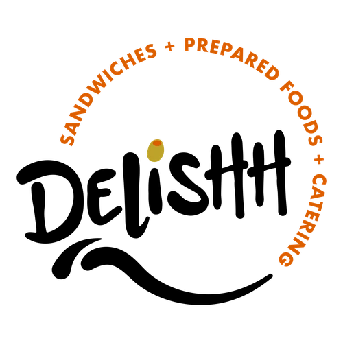 Delishh logo — Sandwiches, Prepared Foods, Catering